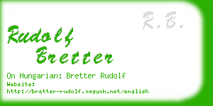 rudolf bretter business card